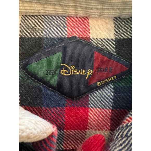 Vintage Winnie the Pooh Flannel shirt, Disney store, corduroy collar XL - Picture 3 of 6